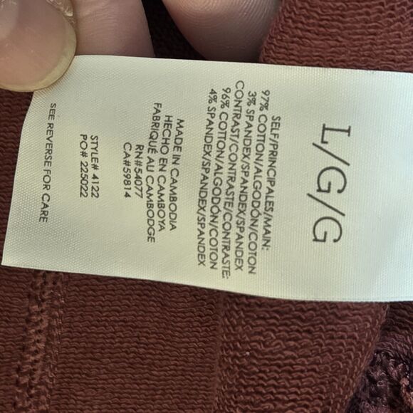 Cabi Burgundy Long Sleeve Full Zip Activewear Training Jacket Womens Size Large - Picture 6 of 13